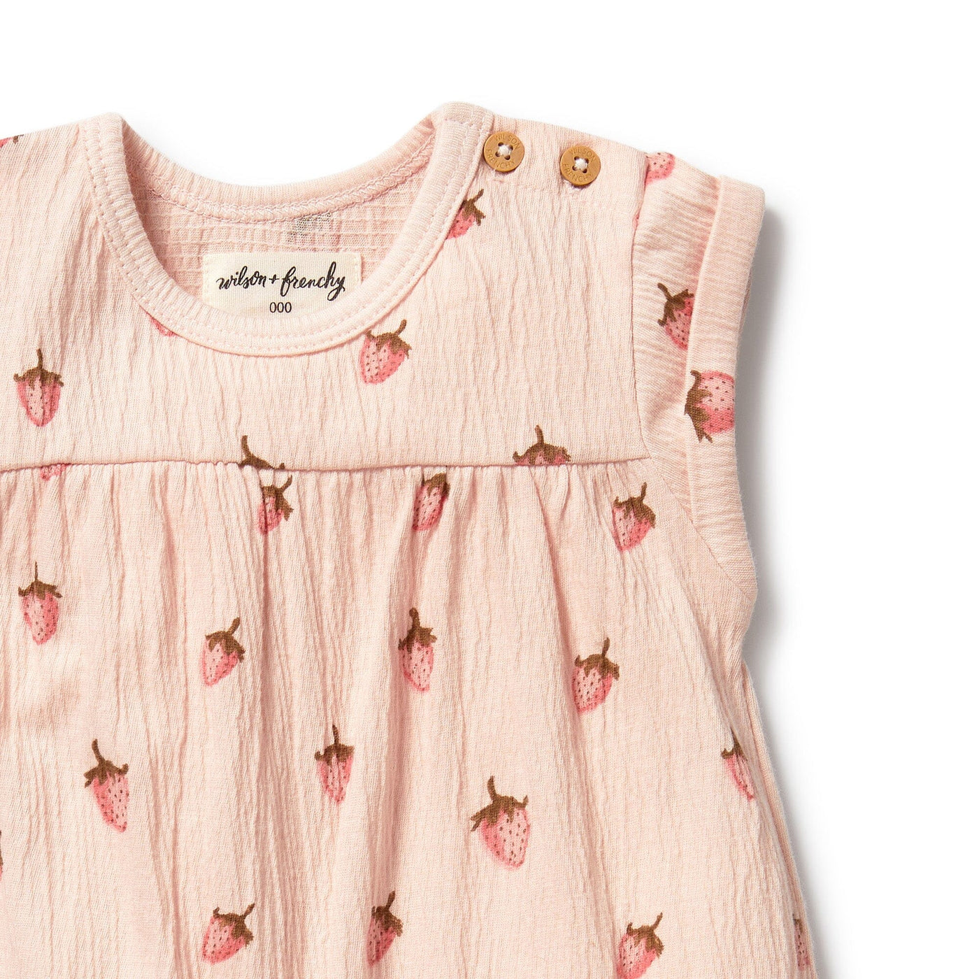 Wilson & Frenchy - Strawberry Kisses Organic Growsuit Growsuit Wilson & Frenchy 