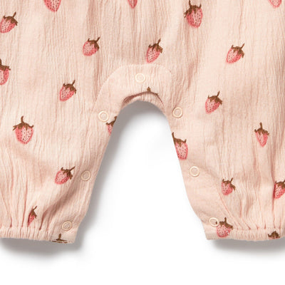 Wilson & Frenchy - Strawberry Kisses Organic Growsuit Growsuit Wilson & Frenchy 