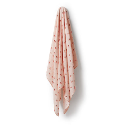 Wilson & Frenchy - Strawberry Kisses Organic Muslin Muslin Wrap Wilson & Frenchy 