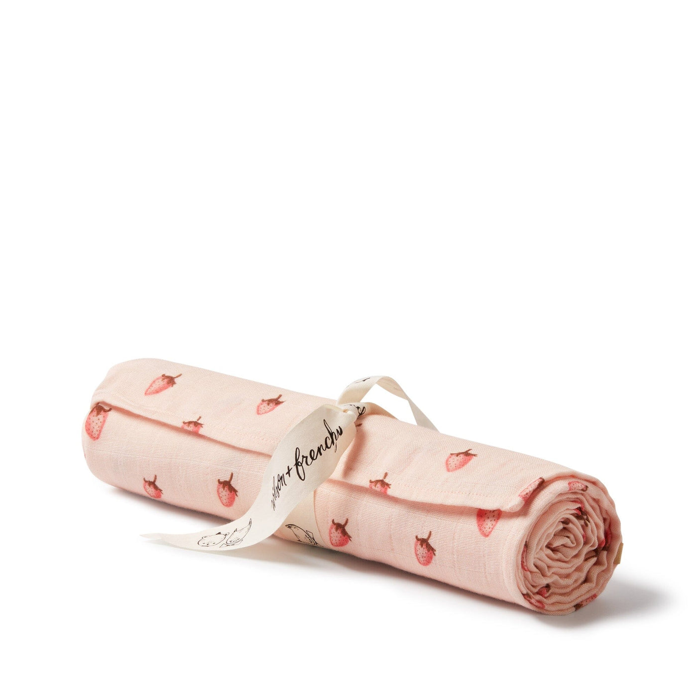 Wilson & Frenchy - Strawberry Kisses Organic Muslin Muslin Wrap Wilson & Frenchy 