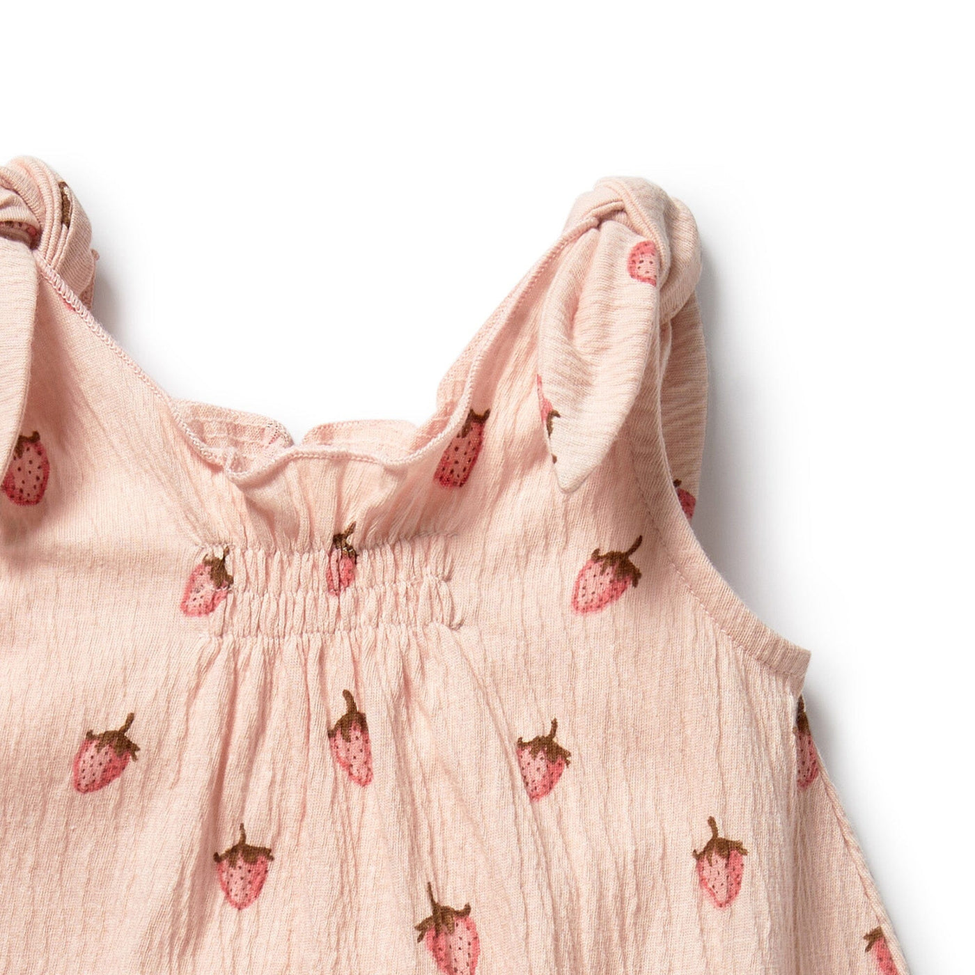 Wilson & Frenchy - Strawberry Kisses Organic Tie Playsuit Playsuit Wilson & Frenchy 