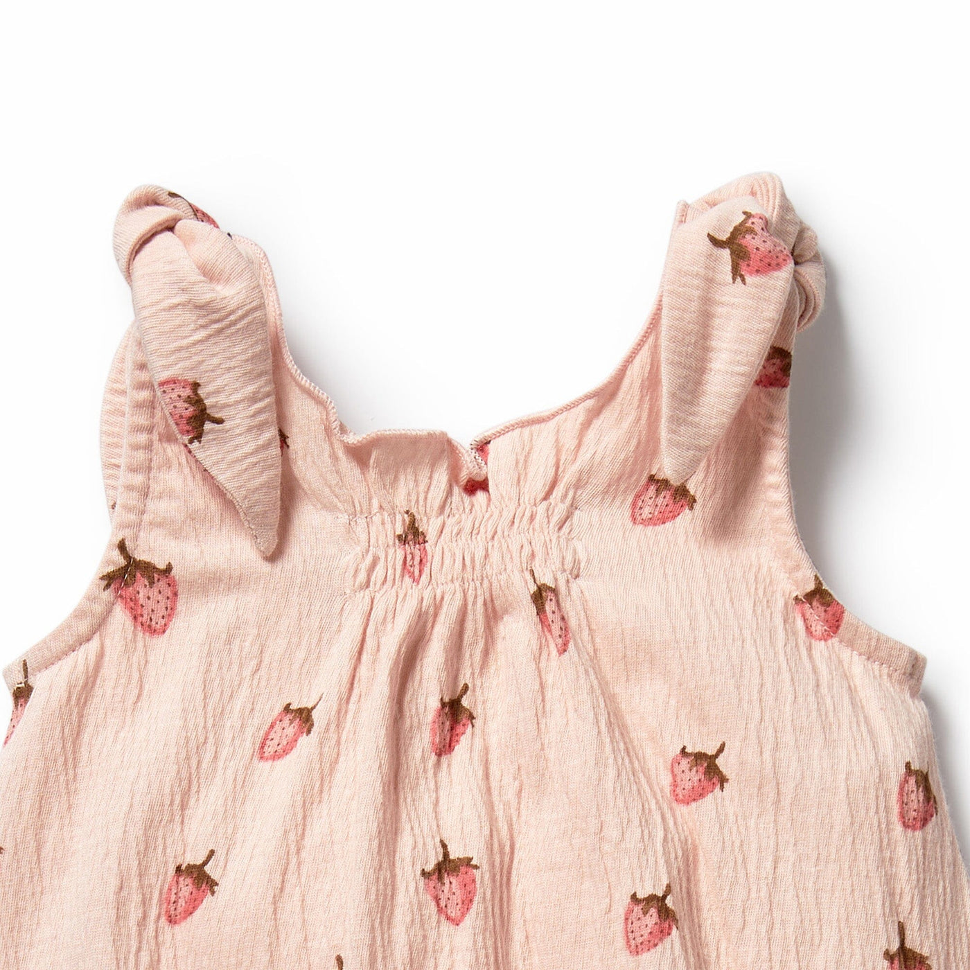 Wilson & Frenchy - Strawberry Kisses Organic Tie Playsuit Playsuit Wilson & Frenchy 