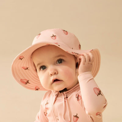 Wilson & Frenchy - Strawberry Kisses Swim Sun Hat Swim Hats Wilson & Frenchy 