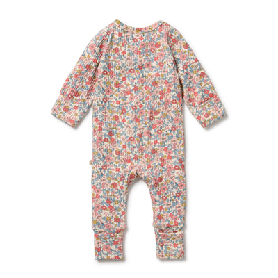 Wilson & Frenchy - Summer Bloom Organic Zipsuit with Feet Zipsuit Wilson & Frenchy 