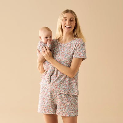 Wilson & Frenchy - Summer Bloom Organic Zipsuit with Feet Zipsuit Wilson & Frenchy 