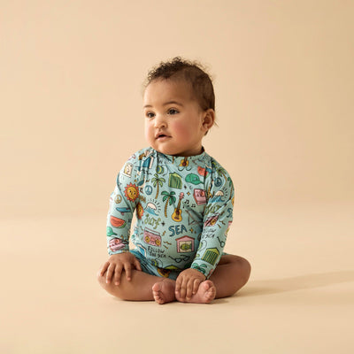 Wilson & Frenchy - Sun Surf & Sea Rashie Swim Set Two-Piece Swimsuit Wilson & Frenchy 