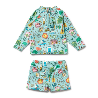 Wilson & Frenchy - Sun Surf & Sea Rashie Swim Set Two-Piece Swimsuit Wilson & Frenchy 