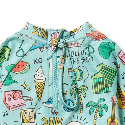 Wilson & Frenchy - Sun Surf & Sea Rashie Swim Set Two-Piece Swimsuit Wilson & Frenchy 
