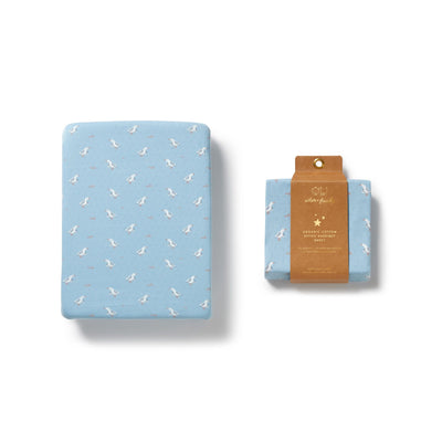 Wilson & Frenchy - Sunny Seagulls Organic Pointelle Bassinet Sheet Bassinet Sheet Wilson & Frenchy 