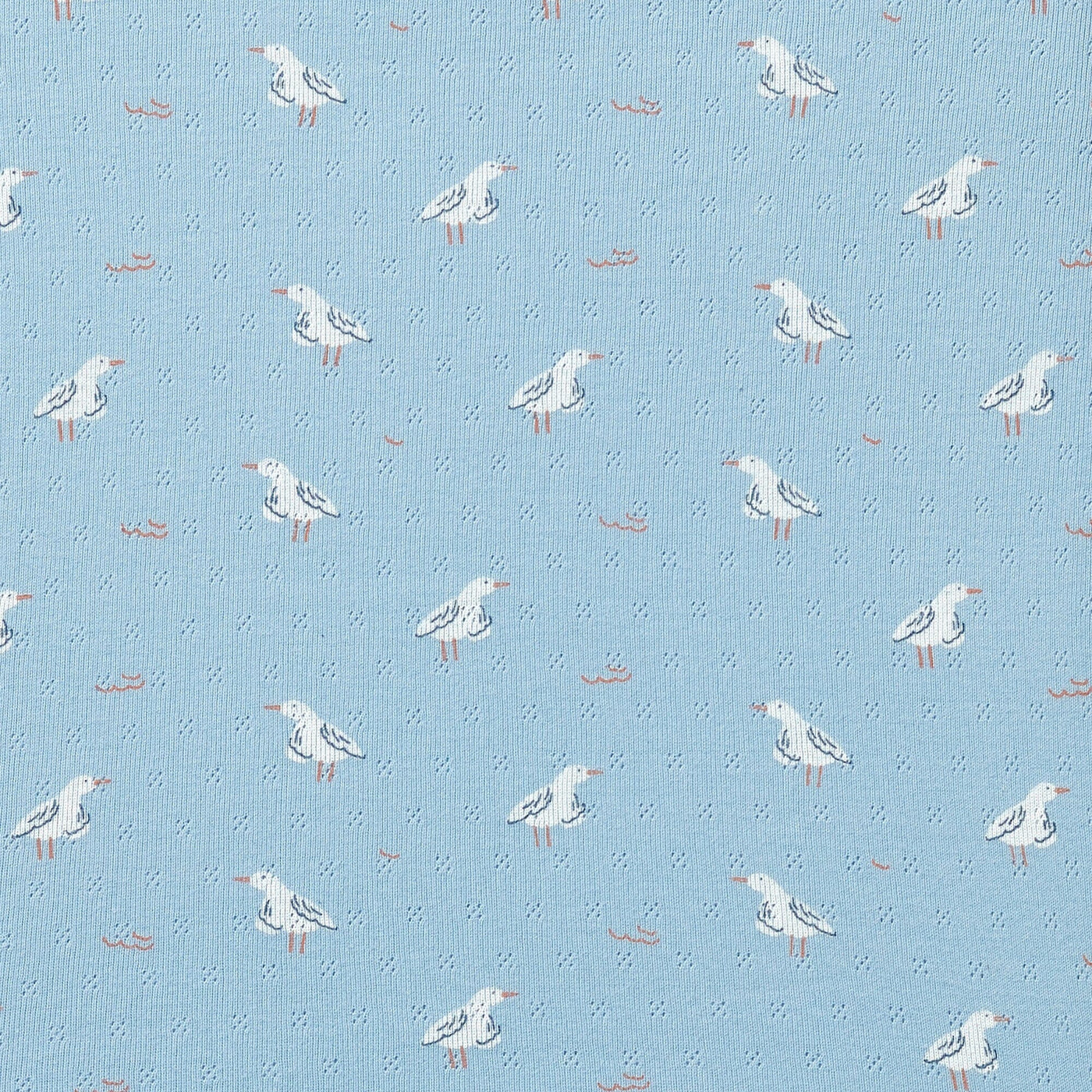 Wilson & Frenchy - Sunny Seagulls Organic Pointelle Bassinet Sheet Bassinet Sheet Wilson & Frenchy 