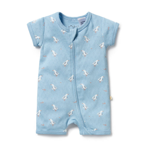 Wilson & Frenchy - Organic Pointelle Boyleg Zipsuit | Sunny Seagulls