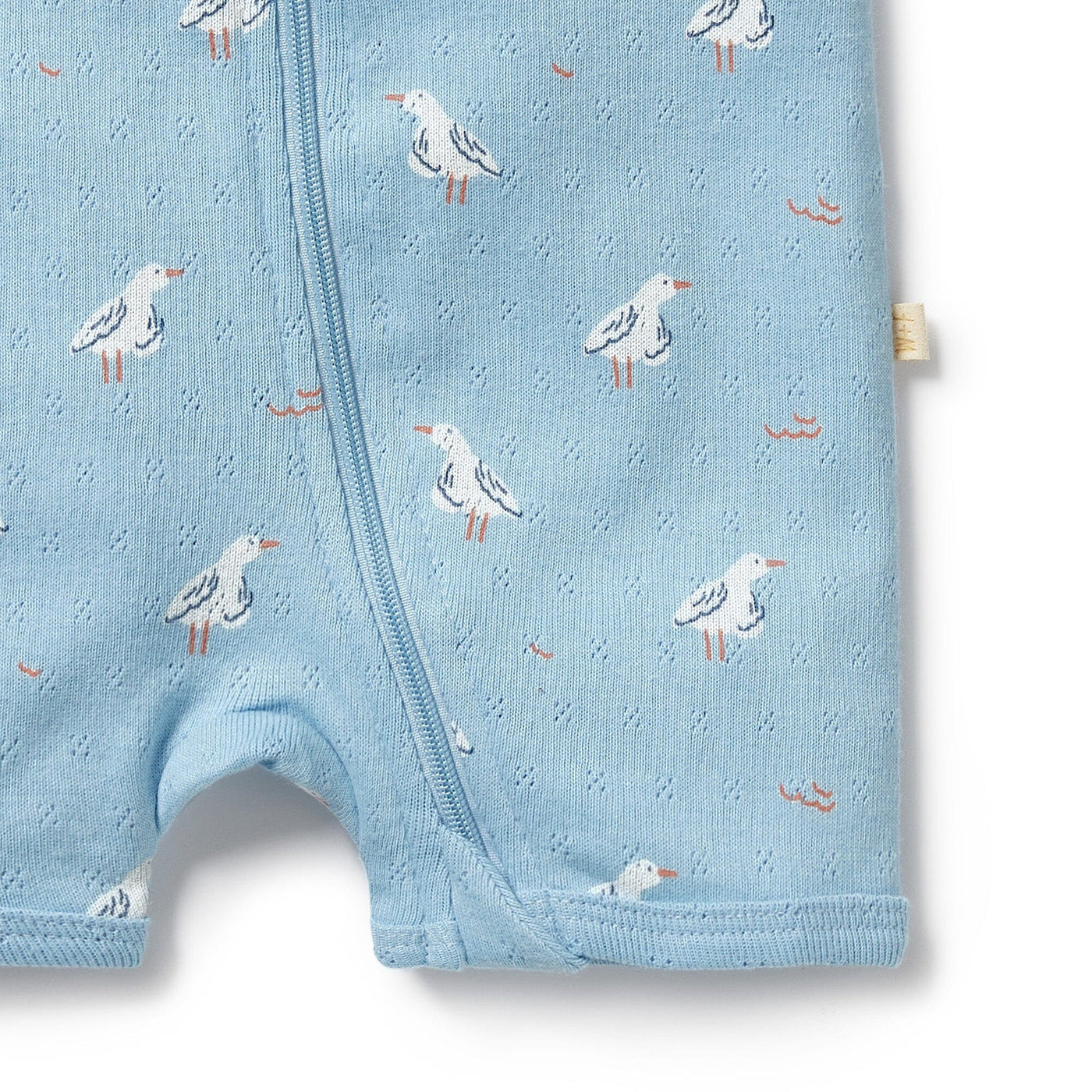 Wilson & Frenchy - Sunny Seagulls Organic Pointelle Boyleg Zipsuit Zipsuit Wilson & Frenchy 