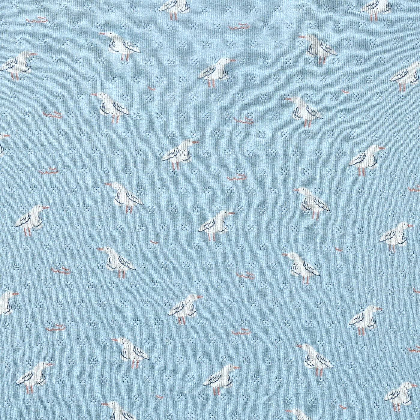 Wilson & Frenchy - Sunny Seagulls Organic Pointelle Cot Sheet Cot Sheet Wilson & Frenchy 