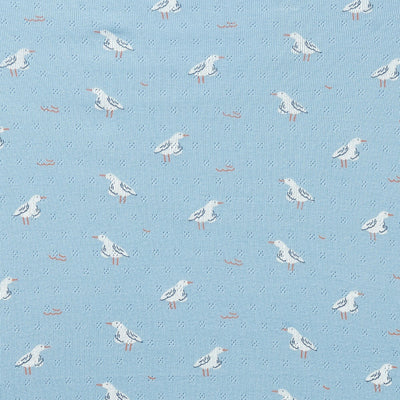 Wilson & Frenchy - Sunny Seagulls Organic Pointelle Cot Sheet Cot Sheet Wilson & Frenchy 