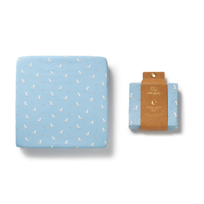 Wilson & Frenchy - Sunny Seagulls Organic Pointelle Cot Sheet Cot Sheet Wilson & Frenchy 