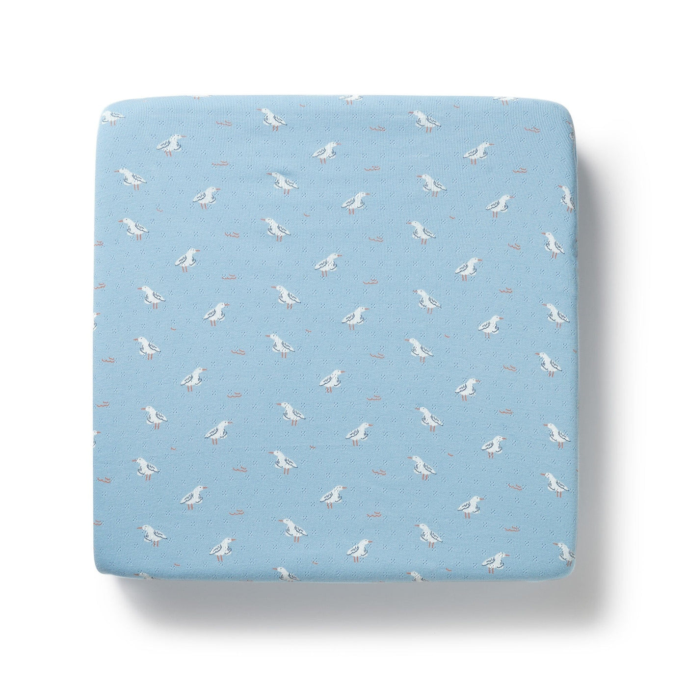 Wilson & Frenchy - Sunny Seagulls Organic Pointelle Cot Sheet Cot Sheet Wilson & Frenchy 