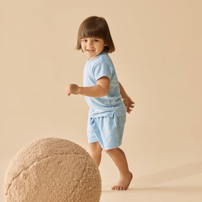 Wilson & Frenchy - Sunny Seagulls Organic Pointelle Short Sleeved Pyjamas Short Sleeve Pyjamas Wilson & Frenchy 