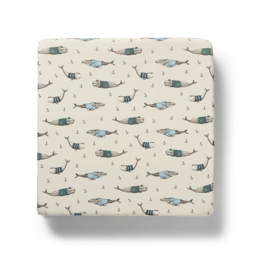 Wilson & Frenchy - Woolly Whales Organic Cot Sheet