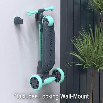 YGlider Nua Scooter & Safety Pads Bundle - Green Bikes Yvolution 