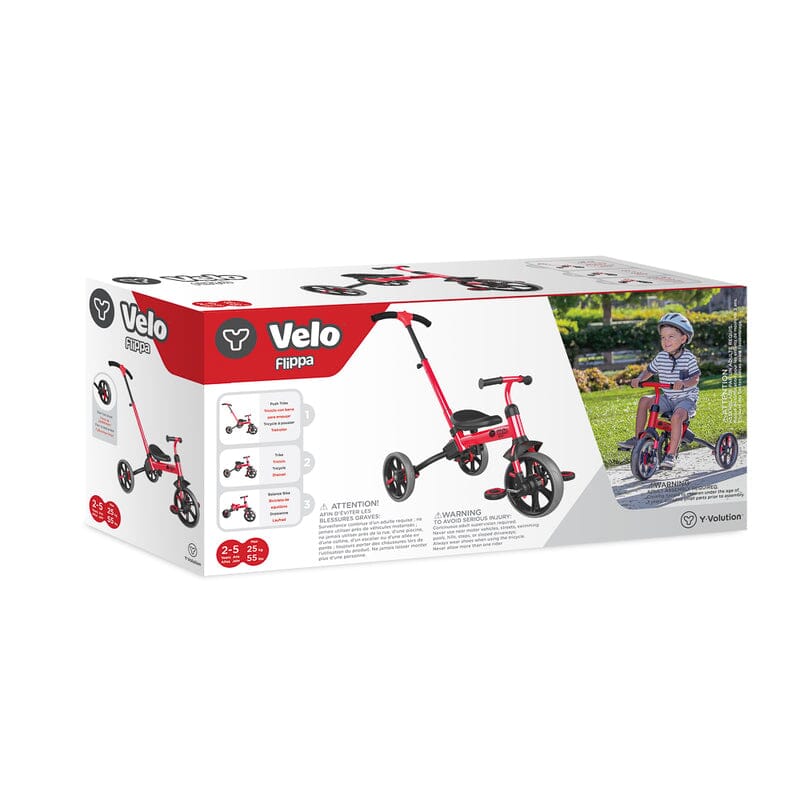 YVelo Flippa Trike 4 in 1 - Red Bikes Yvolution 