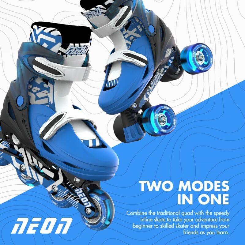 Yvolution - Neon Combo Skates | Blue (3-6) Bikes Yvolution 