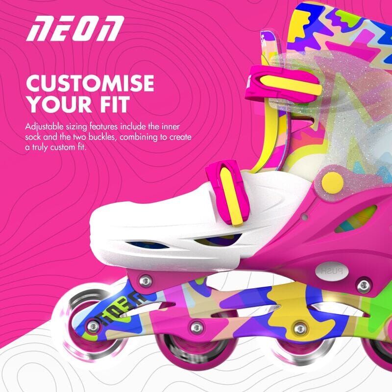 Yvolution - Neon Combo Skates | Pink & Yellow (3-6) Bikes Yvolution 