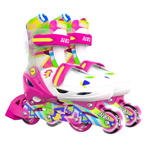 Yvolution - Neon Combo Skates | Pink & Yellow (Size 3-6)
