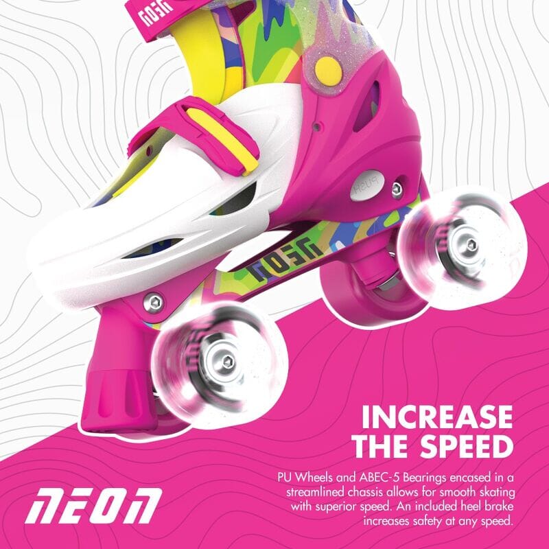 Yvolution - Neon Combo Skates | Pink & Yellow (3-6) Bikes Yvolution 