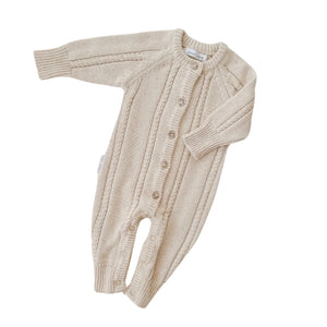 Ziggy Lou - Classic Knit Romper | Biscotti Fleck