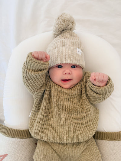 Ziggy Lou - Jumper | Olive Knitted Jumper Ziggy Lou 