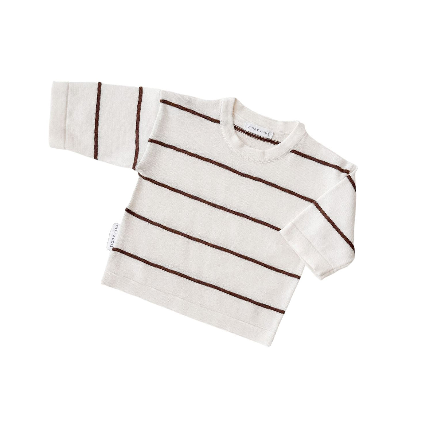 Ziggy Lou Long Sleeve Tee - Cocoa Stripes Long Sleeve T-Shirt Ziggy Lou 