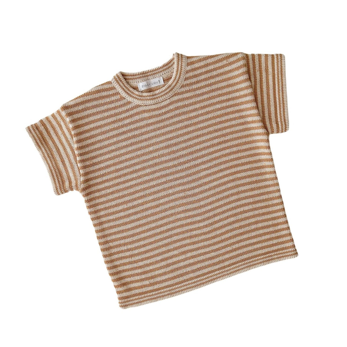 Ziggy Lou Tee - Golden Stripes Short Sleeve T-Shirt Ziggy Lou 