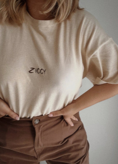 Ziggy Lou - Women's Tee Beige Short Sleeve T-Shirt Ziggy Lou 
