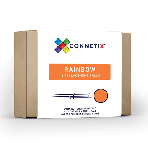 Connetix Tiles 12 Pc Replacement Ball Pack - Rainbow