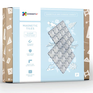 Connetix Tiles - Base Plate Pack 2pce | Clear