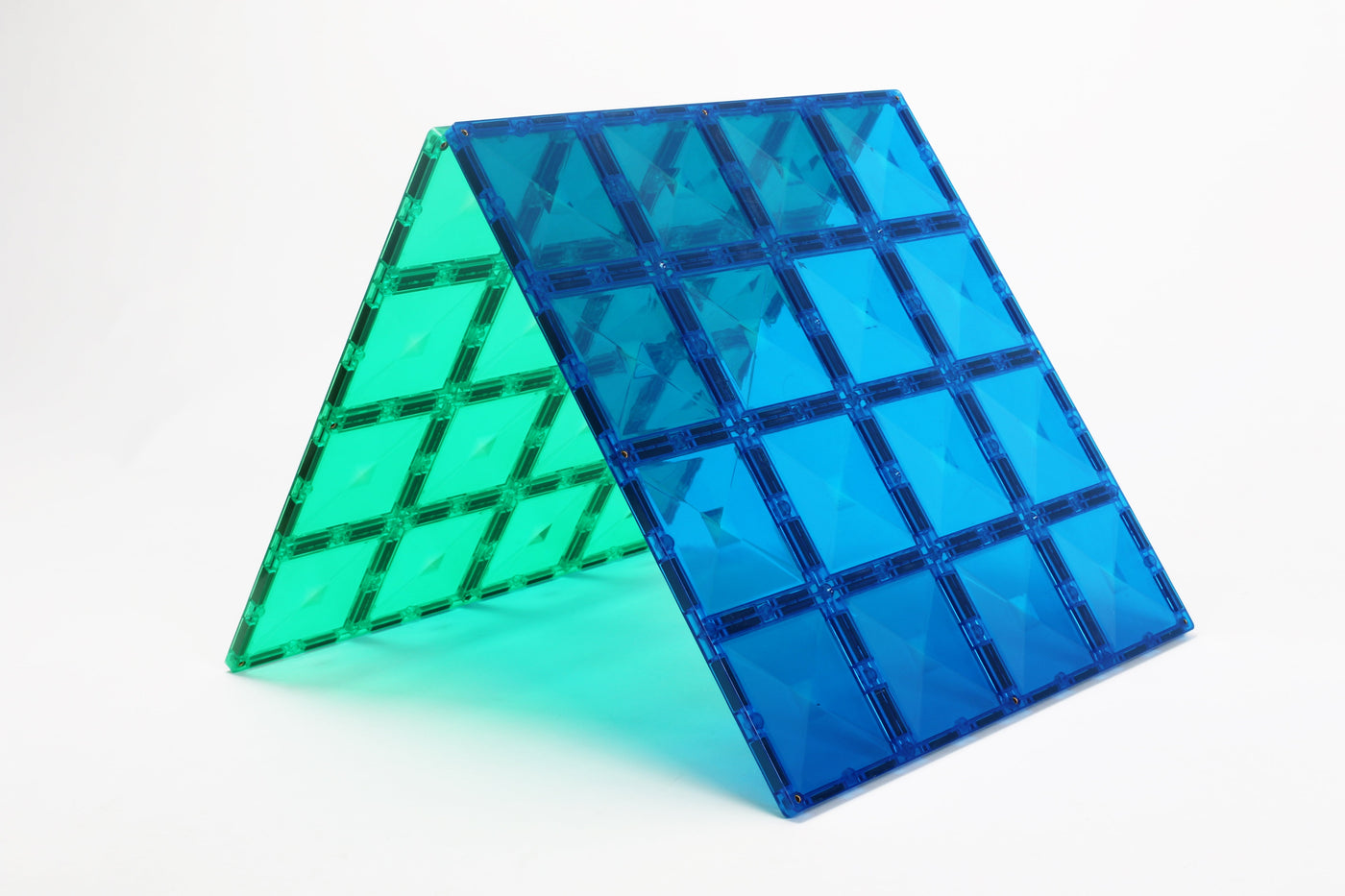 2 Piece Base Plate Pack- Green & Blue Magnetic Play Connetix 