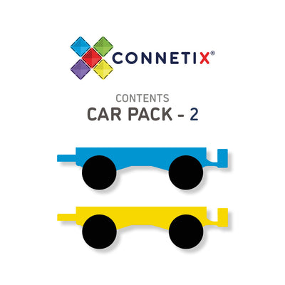 2 Piece Car Pack AU Magnetic Play Connetix 