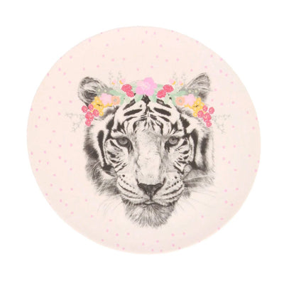 2pk Large Plates - Floral Tiger Feeding Love Mae 