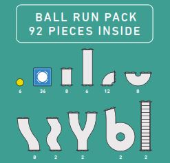 92 Piece Ball Run Pack AU Magnetic Play Connetix 
