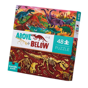 Crocodile Creek - Above & Below Puzzle 48pc | Dinosaur World