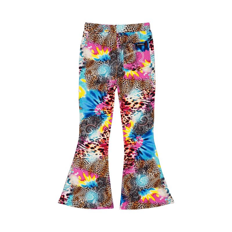 Abstract Leopard High Waisted Flares Pants Rock Your Baby 