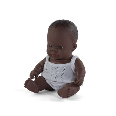 Baby Doll - African Boy 21cm Doll Miniland 