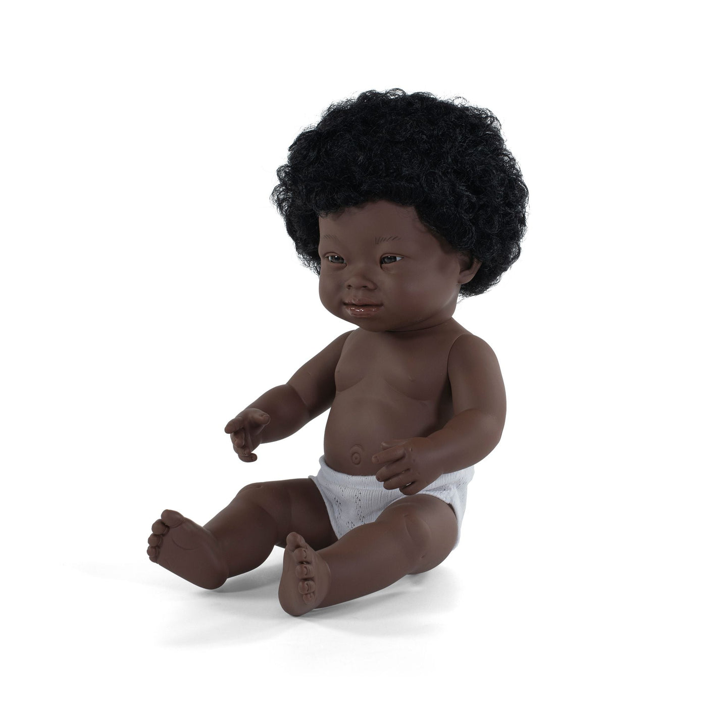 Baby Doll - African Down Syndrome Girl 38cm Doll Miniland 