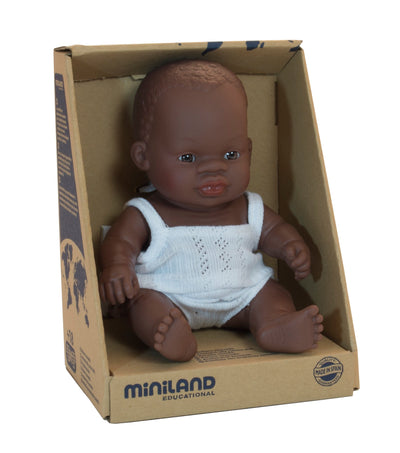 Baby Doll - African Girl 21cm Doll Miniland 