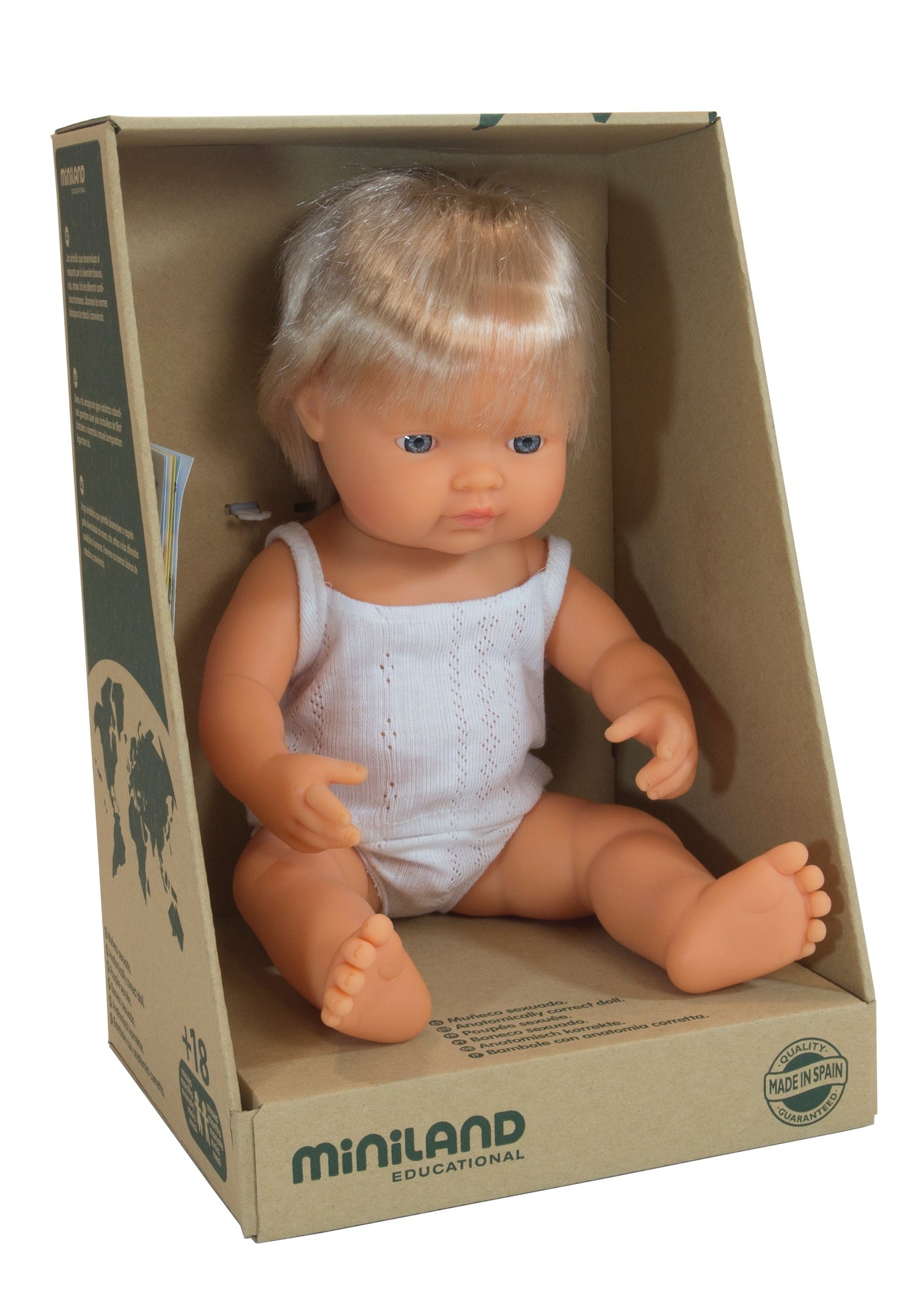 Baby Doll - Caucasian Boy 38cm Doll Miniland 