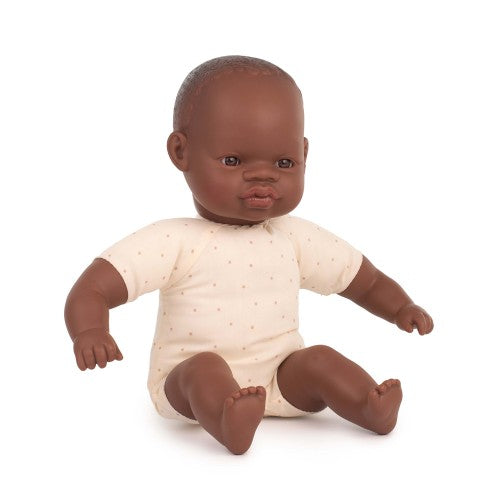 Baby Doll - Soft Bodied w/ Articulated Head African 32cm Doll Miniland 