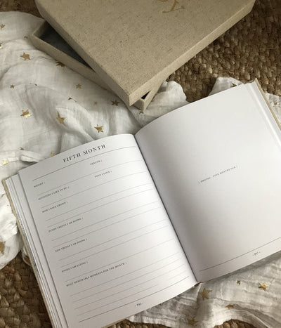 Baby Journal - The First Year Of You -Oatmeal Journal Write To Me 