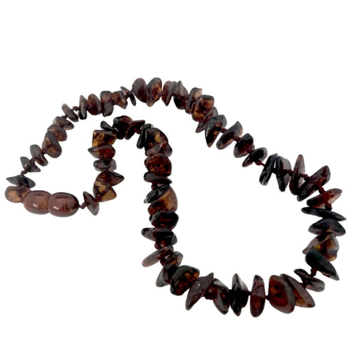 Nature Bubz - Baltic Amber Chip Necklace - Black