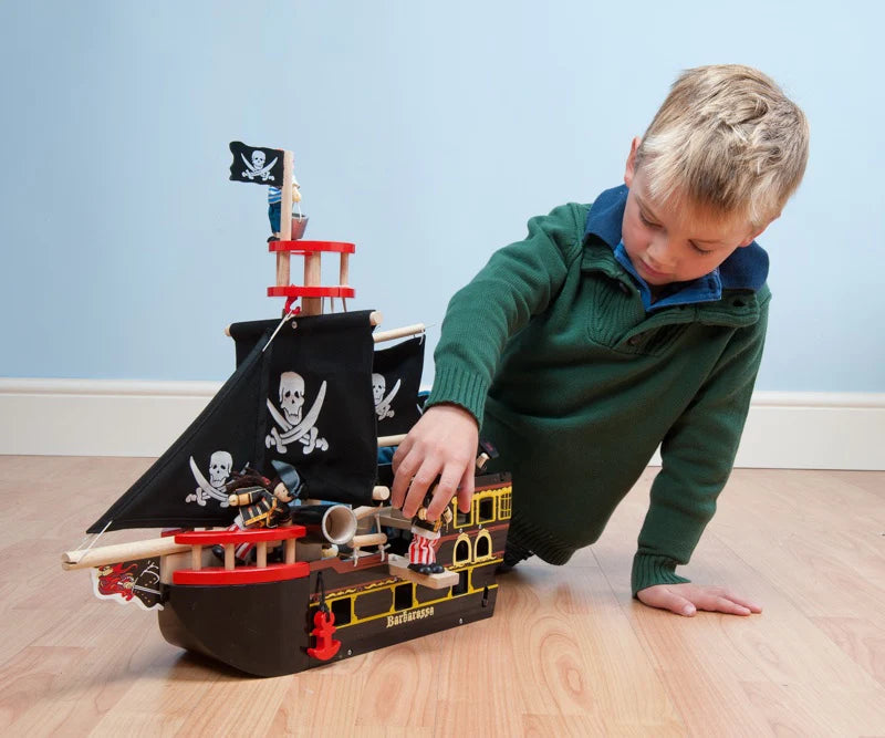 Barbarossa Pirate Ship Wooden Toy Le Toy Van 