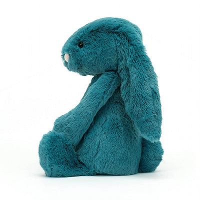 Bashful Mineral Blue Bunny Medium Soft Toy Jellycat Australia, a beautiful mineral blue bunny with pink nose